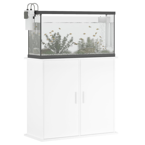 Soporte para acuario madera de ingeniería blanco 81x36x73 cm M 3