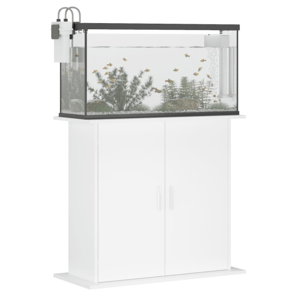 Soporte para acuario madera de ingeniería blanco 81x36x73 cm M 3