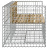 Banco jardín con gaviones madera pino impregnada 143x71x65.5 cm 4