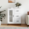 Aparador de madera de ingeniería blanco 69.5x34x90 cm 1