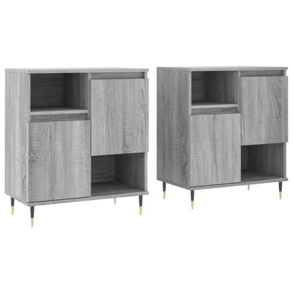 Aparadores 2 pcs derivados de madeira cinzento sonoma M 2