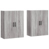Armarios de pared 2 unidades gris Sonoma 69.5x34x90 cm 2