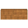 Canteiro elevado de jardim 196x50x69 cm aço corten 4