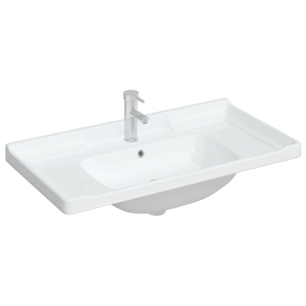 Lavatório casa de banho retangular 91.5x48x23cm cerâmica branco M 3