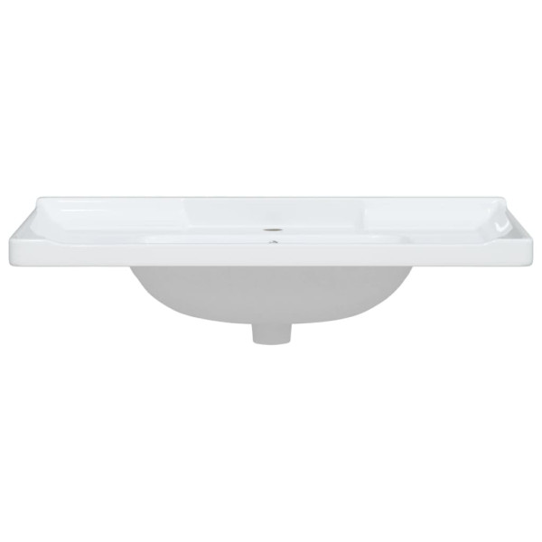 Lavabo de baño rectangular cerámica blanco 91.5x48x23 cm M 5