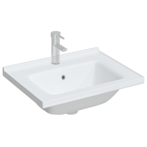 Lavabo de baño rectangular cerámica blanco 61x48x19.5 cm M 3