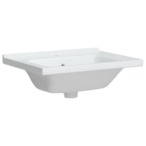 Lavatório casa de banho retangular 61x48x19.5cm cerâmica branco M 4