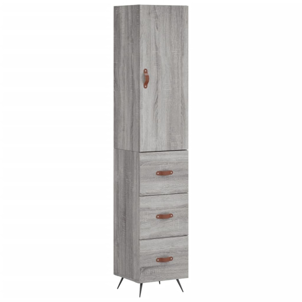 Aparador alto madera contrachapada gris Sonoma 34.5x34x180 cm M 2