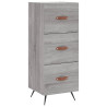 Aparador alto madera contrachapada gris Sonoma 34.5x34x180 cm 5