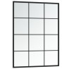 Espejos de pared 3 uds metal negro 80x60 cm 3