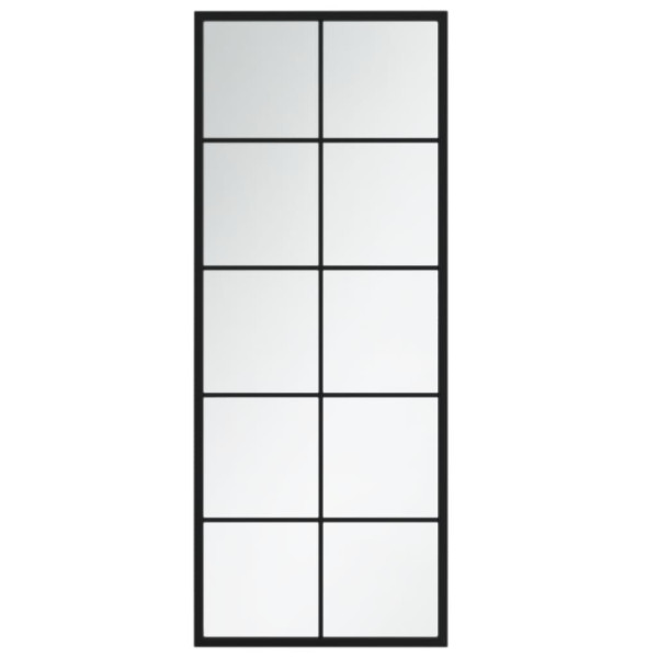 Espejos de pared 2 uds metal negro 100x40 cm M 4