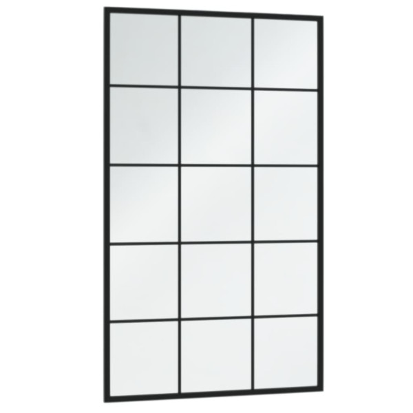 Espejos de pared 6 uds metal negro 100x60 cm M 3
