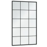 Espejos de pared 6 uds metal negro 100x60 cm 3