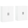 Armarios de pared 2 unidades blanco 69.5x34x90 cm 2