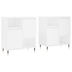 Aparadores 2 pcs derivados de madeira branco H