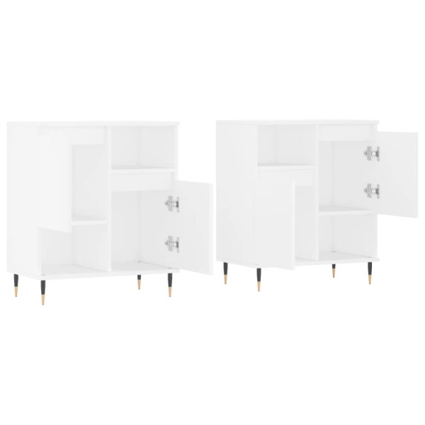 Aparadores 2 pcs derivados de madeira branco M 4