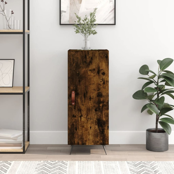Aparador madera de ingeniería roble ahumado 34.5x34x90 cm D