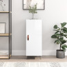 Aparador de madera contrachapada blanco brillante 34.5x34x90 cm 1