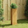 Vaso/floreira de jardim 30x26x75 cm aço corten 1
