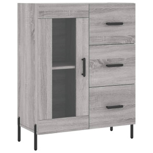 Aparador de madera de ingeniería gris Sonoma 69.5x34x90 cm H
