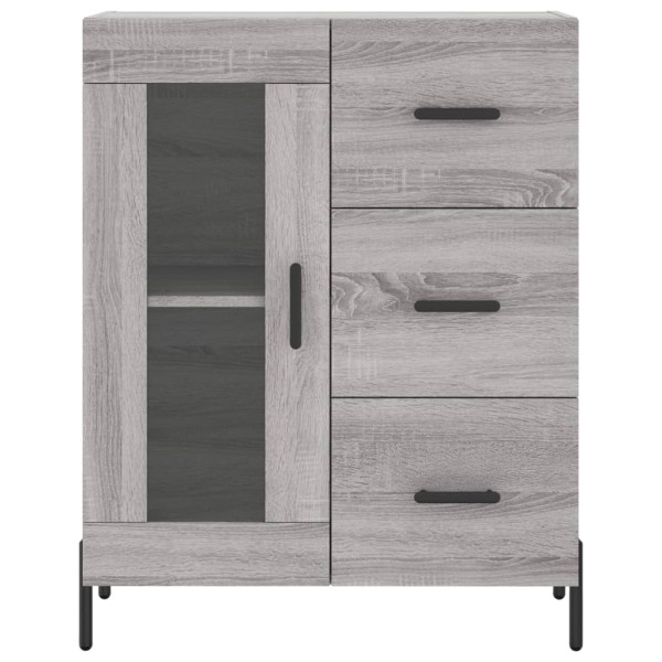 Aparador de madera de ingeniería gris Sonoma 69.5x34x90 cm M 5