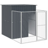 Casota para cães com parque aço galvanizado antracite 2