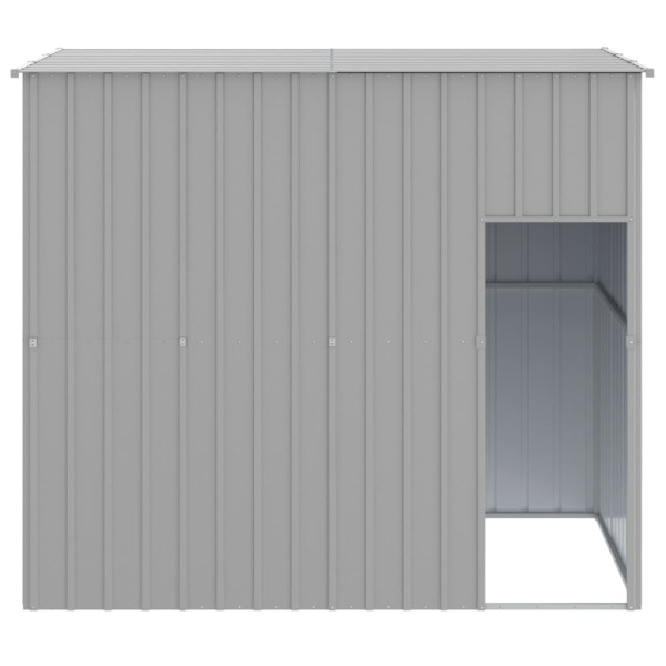 Caseta perros tejado acero galvanizado gris claro 214x153x181cm M 3
