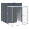 Galinheiro com anexo 165x251x181 cm aço galvanizado antracite 2
