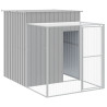 Gallinero con corral acero galvanizado gris claro 165x251x181cm 2