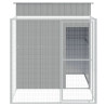 Galinheiro com anexo 165x251x181 cm aço galvanizado cinza-claro 3