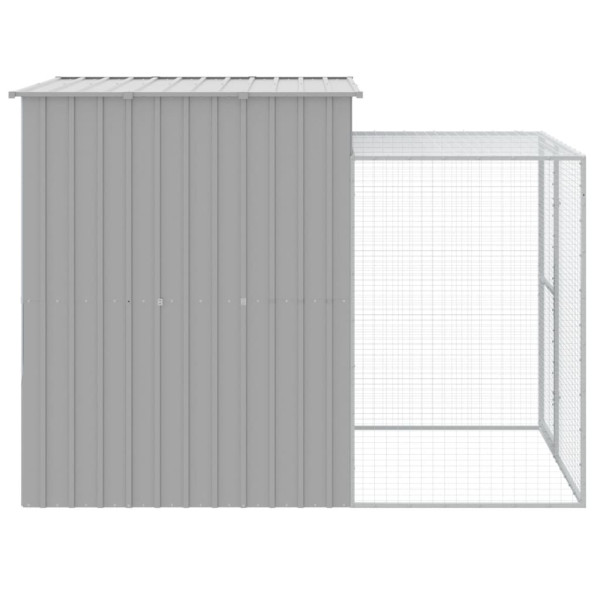 Gallinero con corral acero galvanizado gris claro 165x251x181cm M 4