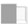 Gallinero con corral acero galvanizado gris claro 165x251x181cm 4