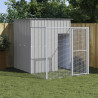 Caseta perros corral acero galvanizado gris claro 165x251x181cm 1
