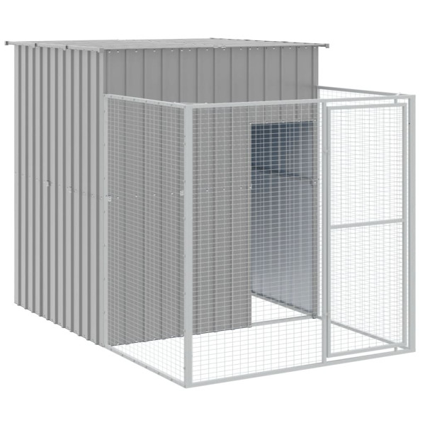 Caseta perros corral acero galvanizado gris claro 165x251x181cm M 2