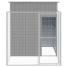 Casota para cães com parque aço galvanizado cinzento-claro 3