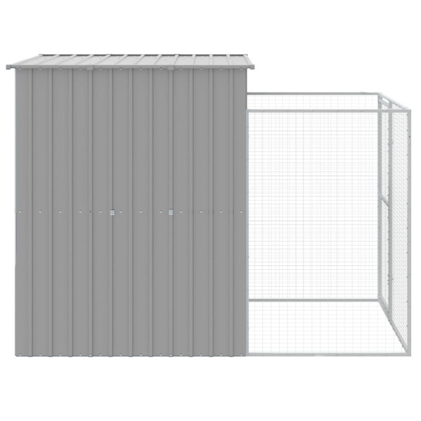 Caseta perros corral acero galvanizado gris claro 165x251x181cm M 4