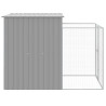 Caseta perros corral acero galvanizado gris claro 165x251x181cm 4