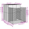Caseta perros corral acero galvanizado gris claro 165x251x181cm 5