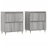 Aparadores 2 piezas madera contrachapada gris Sonoma 2