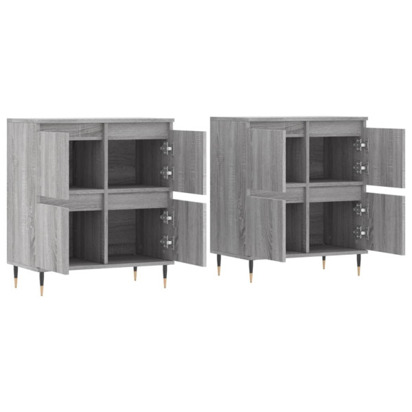 Aparadores 2 pcs derivados de madeira cinzento sonoma M 4