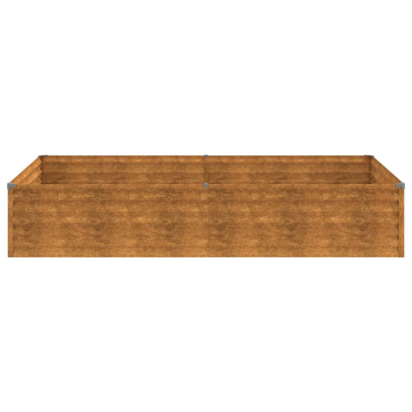 Canteiro elevado de jardim 195x100x36 cm aço corten M 4