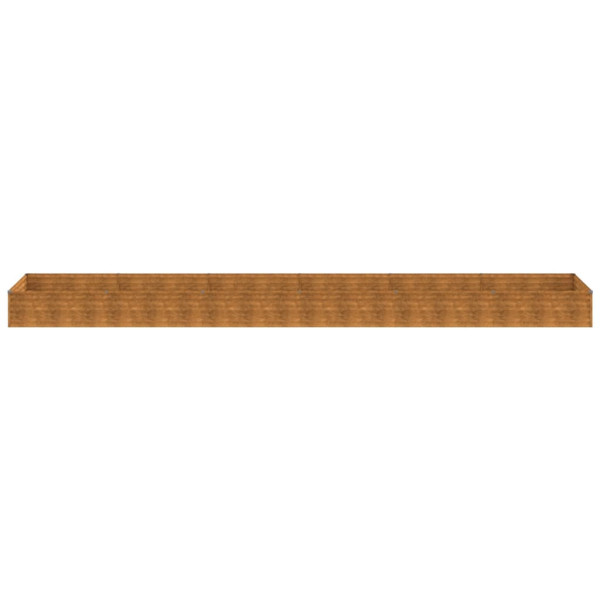 Canteiro elevado de jardim 579x100x36 cm aço corten M 4