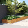 Canteiro elevado de jardim 960x100x36 cm aço corten 1