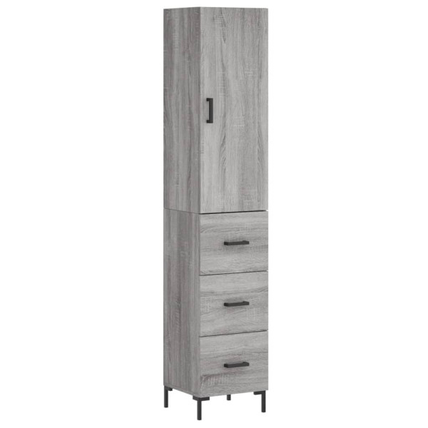 Aparador alto madera contrachapada gris Sonoma 34.5x34x180 cm M 2