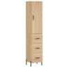 Aparador de madera contrachapada roble Sonoma 34.5x34x180 cm 2