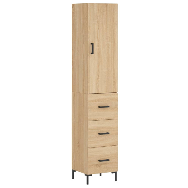 Aparador de madera contrachapada roble Sonoma 34.5x34x180 cm M 2