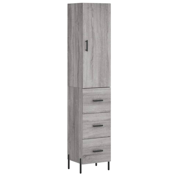Aparador alto madera contrachapada gris Sonoma 34.5x34x180 cm M 2