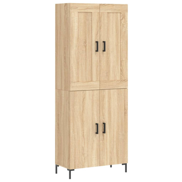 Aparador alto madera contrachapada color roble 69.5x34x180 cm M 2