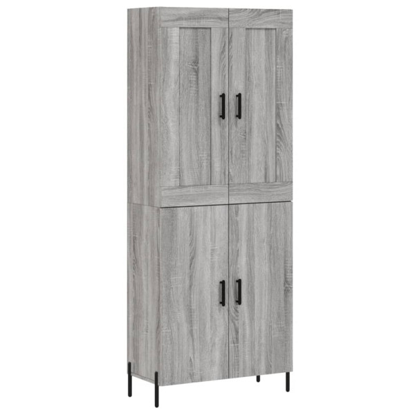 Aparador alto madera contrachapada gris sonoma 69.5x34x180 cm M 2