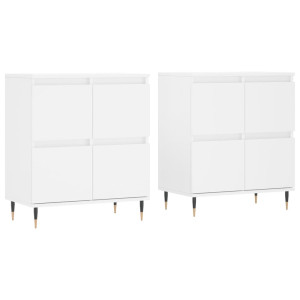 Aparadores 2 pcs derivados de madeira branco H